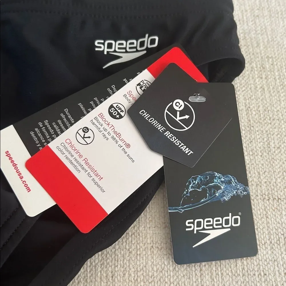 Speedo Men's Solar Brief Black Fitness Fit #87300165001, Size 32, NWT
